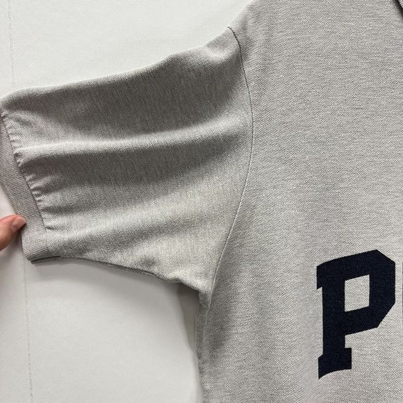 Polo Sport Vintage Ralph Lauren Large Logo Made in USA Grey Polo Shirt M - Picture 8 of 10